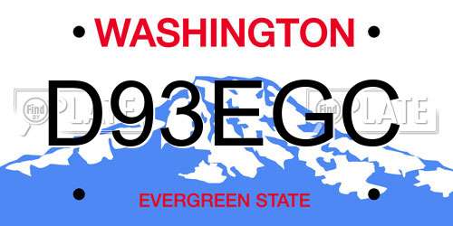 D93EGC Washington License Plate