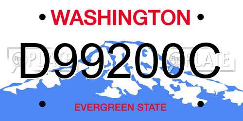 D99200C Washington License Plate