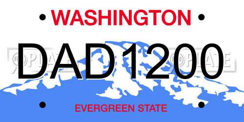 DAD1200 Washington License Plate
