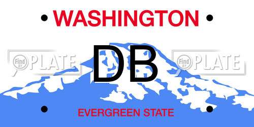 DB Washington License Plate