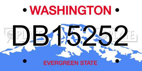 DB15252 Washington License Plate