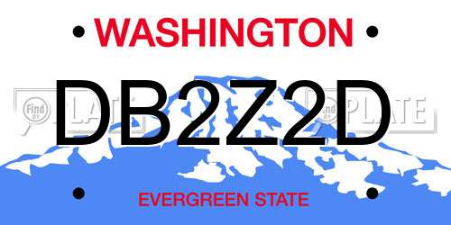 DB2Z2D Washington License Plate