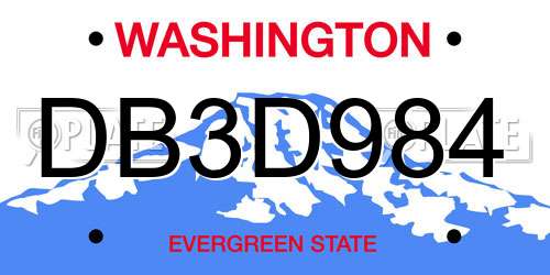 DB3D984 Washington License Plate