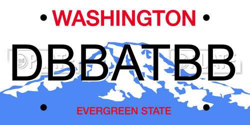 DBBATBB Washington License Plate