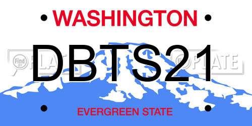 DBTS21 Washington License Plate