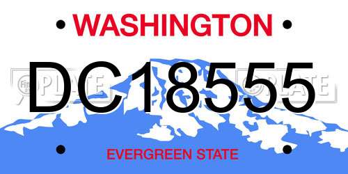 DC18555 Washington License Plate