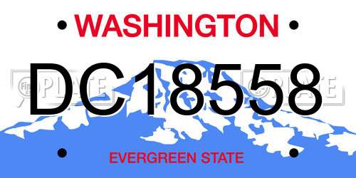 DC18558 Washington License Plate