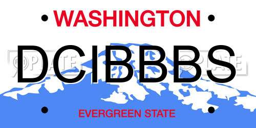 DCIBBBS Washington License Plate