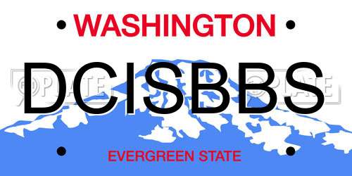 DCISBBS Washington License Plate