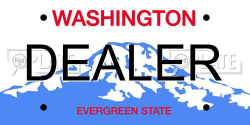 DEALER Washington License Plate