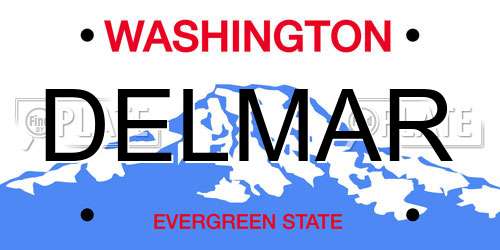 DELMAR Washington License Plate