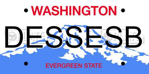 DESSESB Washington License Plate