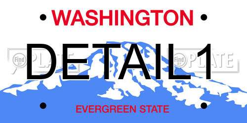DETAIL1 Washington License Plate