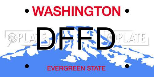 DFFD Washington License Plate