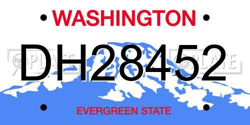 DH28452 Washington License Plate