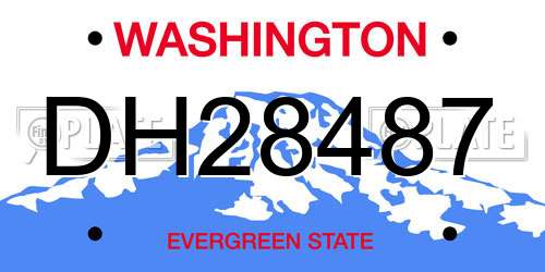 DH28487 Washington License Plate