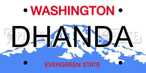 DHANDA Washington License Plate