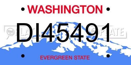 DI45491 Washington License Plate