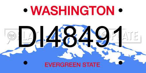 DI48491 Washington License Plate