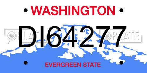 DI64277 Washington License Plate
