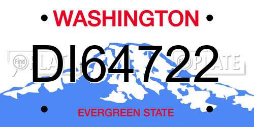 DI64722 Washington License Plate