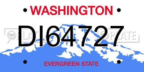 DI64727 Washington License Plate