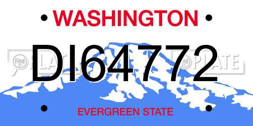 DI64772 Washington License Plate