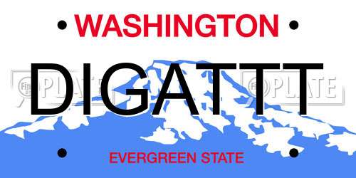 DIGATTT Washington License Plate