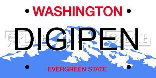 DIGIPEN Washington License Plate