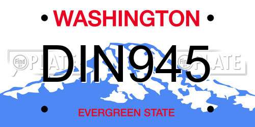 DIN945 Washington License Plate