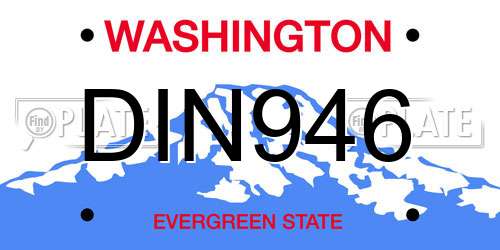 DIN946 Washington License Plate