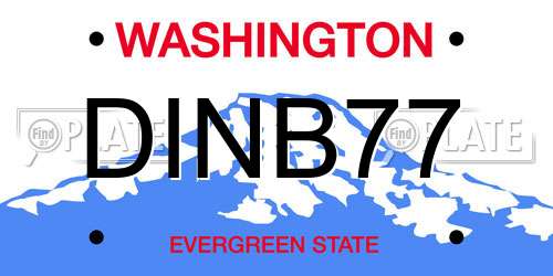 DINB77 Washington License Plate