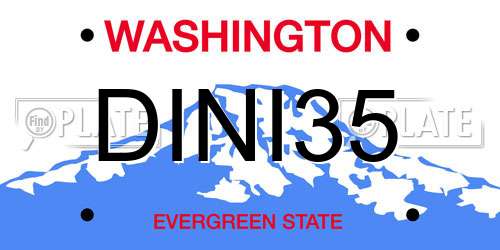 DINI35 Washington License Plate