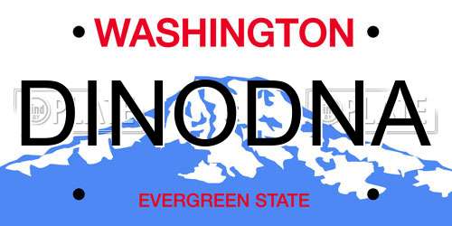 DINODNA Washington License Plate