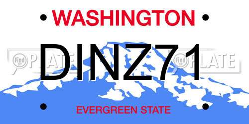 DINZ71 Washington License Plate