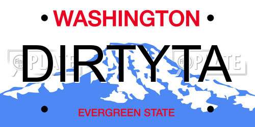 DIRTYTA Washington License Plate
