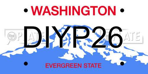 DIYP26 Washington License Plate