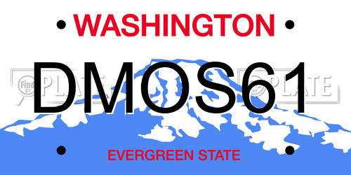 DMOS61 Washington License Plate