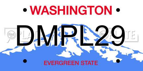 DMPL29 Washington License Plate