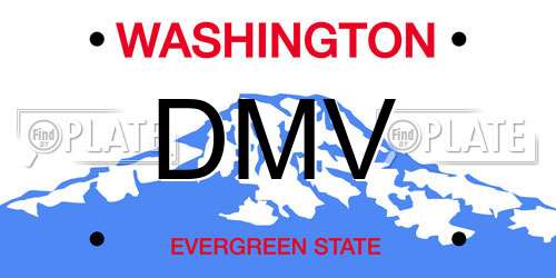 DMV Washington License Plate