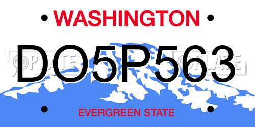 DO5P563 Washington License Plate