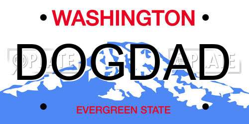 DOGDAD Washington License Plate
