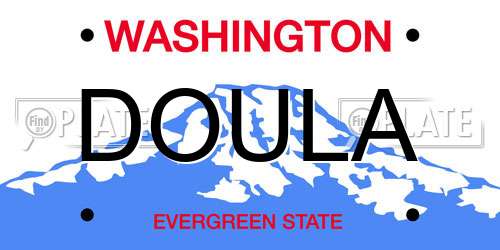 DOULA Washington License Plate