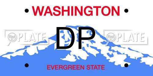 DP Washington License Plate