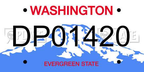 DP01420 Washington License Plate