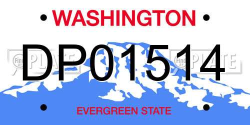 DP01514 Washington License Plate