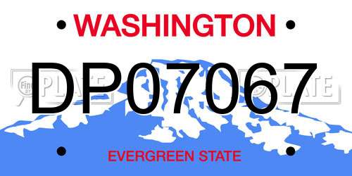 DP07067 Washington License Plate
