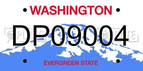 DP09004 Washington License Plate