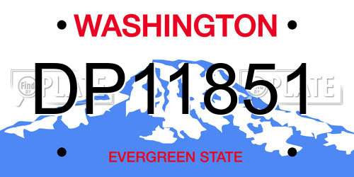 DP11851 Washington License Plate