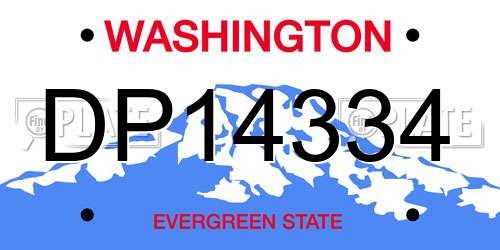 DP14334 Washington License Plate